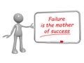 Failure is the mother of success on board Royalty Free Stock Photo