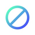 Failure occurred pixel perfect gradient linear ui icon Royalty Free Stock Photo