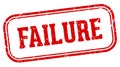 failure stamp. failure rectangular stamp on white background Royalty Free Stock Photo