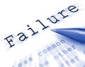 Failure Word Displays Inept Unsuccessful Or Lacking Royalty Free Stock Photo