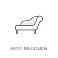 Fainting couch linear icon. Modern outline Fainting couch logo c