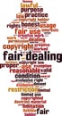 Fair dealing word cloud Royalty Free Stock Photo