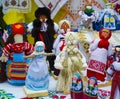 Fair of folk art dolls motanka village Petrikovka Dnipropetrovsk Royalty Free Stock Photo