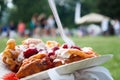 Fair food funnel cakes