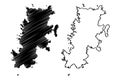 Fair island United Kingdom of Great Britain and Northern Ireland, Scotland, Shetland islands map vector illustration, scribble