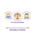 Fair labour standards concept icon