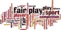 Fair play word cloud Royalty Free Stock Photo