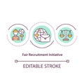 Fair recruitment initiative concept icon Royalty Free Stock Photo