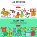 Fair Refereeing and Soccer Game Banners