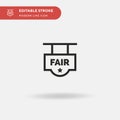 Fair Simple vector icon. Illustration symbol design template for web mobile UI element. Perfect color modern pictogram on editable Royalty Free Stock Photo