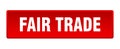 fair trade button. fair trade square isolated push button. Royalty Free Stock Photo