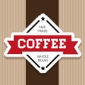 Fair trade Coffee vintage label Royalty Free Stock Photo