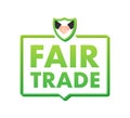 Fair trade icon, label. Professional partnership and networking. Vector stock illustration Royalty Free Stock Photo
