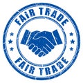 Fair trade ink vector imprint