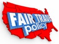 Fair Trade Poliy USA United States America Map Supply Economy