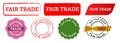 fair trade square and circle stamp seal label sticker for business commerce sale Royalty Free Stock Photo