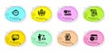 Fair trade, Survey and Algorithm icons set. Timer, Calendar time and Divider document signs. Vector