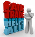 Fair Trade Thinker 3d Words Planning Business Sourcing Exports I