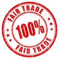 Fair trade vector rubber stamp