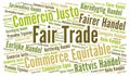 Fair trade word cloud in different languages Royalty Free Stock Photo