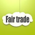 Fair trade word on white cloud Royalty Free Stock Photo