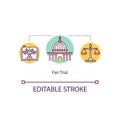 Fair trial concept icon