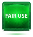 Fair Use Neon Light Green Square Button Royalty Free Stock Photo