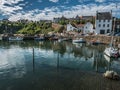 Fair Weather at Crail Harbor, Aberdeenshire, Scotland Royalty Free Stock Photo