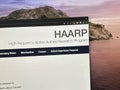 Homepage of HAARP Royalty Free Stock Photo