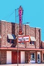 Fairfax Oklahoma USA Old Tall Chief theater with exhibit for The Killers of the Flower Moon in town where book was set