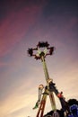 Fairground attraction in the evening