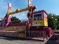 The fairground attractions at amusement park