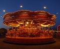 Fairground Carousel at night