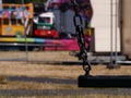 Fairground chair swing ride at fun fair Royalty Free Stock Photo