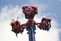 Fairground ride inverted revellers.