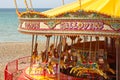 Fairground roundabout, Brighton, England