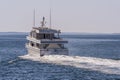 Whale Watcher cruise vessel heading into Buzzards Bay from Fairhaven Royalty Free Stock Photo
