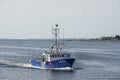 Commercial fishing vessel Direction returning to Fairhaven Royalty Free Stock Photo