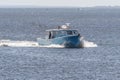 Research vessel Lucky Lady with Elizabeth Islands in background