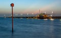 Fairhope Pier and Bird Hotel Royalty Free Stock Photo