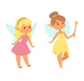 Fairies cartoon character vector.