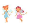 Fairies cartoon character vector.