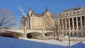 Fairmont ChÃÂ¢teau Laurier castle on a winter day with snow in Ottawa, capital of Canada Royalty Free Stock Photo