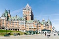 Fairmont Le Chateau Frontenac and Terrasse Dufferin, Quebec City, Canada Royalty Free Stock Photo