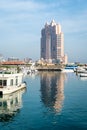 Fairmont Marina Residences view with refection during morning