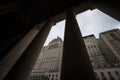 Fairmont Royal York hotel in Toronto, Ontario, seen from the nearby Union Station. This luxury hotel is one of the landmarks Royalty Free Stock Photo