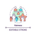 Fairness concept icon