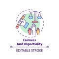 Fairness and impartiality concept icon