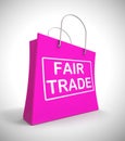 Fairtrade concept icon means equitable dealings with suppliers - 3d illustration