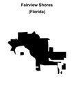Fairview Shores outline map Royalty Free Stock Photo